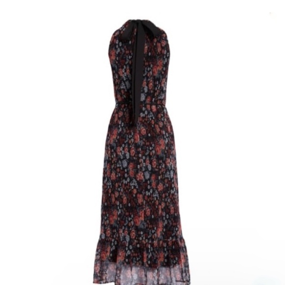NWT Sam Edelman Floral Black Midi Maxi Dress size 4 - Picture 4 of 10